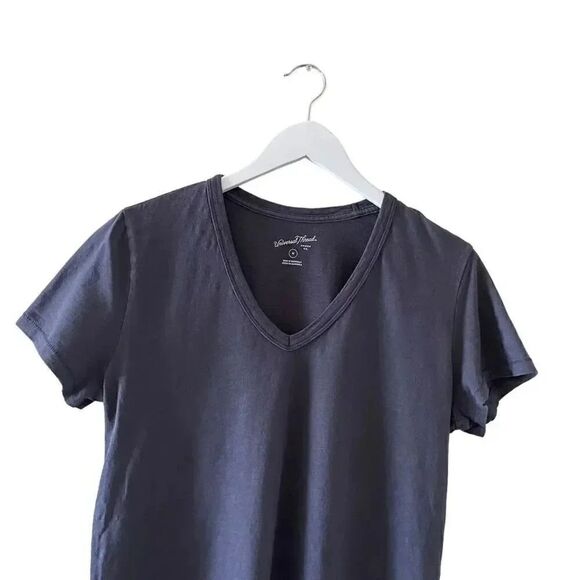 Universal Thread Charcoal Gray V-Neck Short Sleeves Cotton M # 1351 - Picture 3 of 12